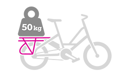 Quick Haul rear rack load limit illustration