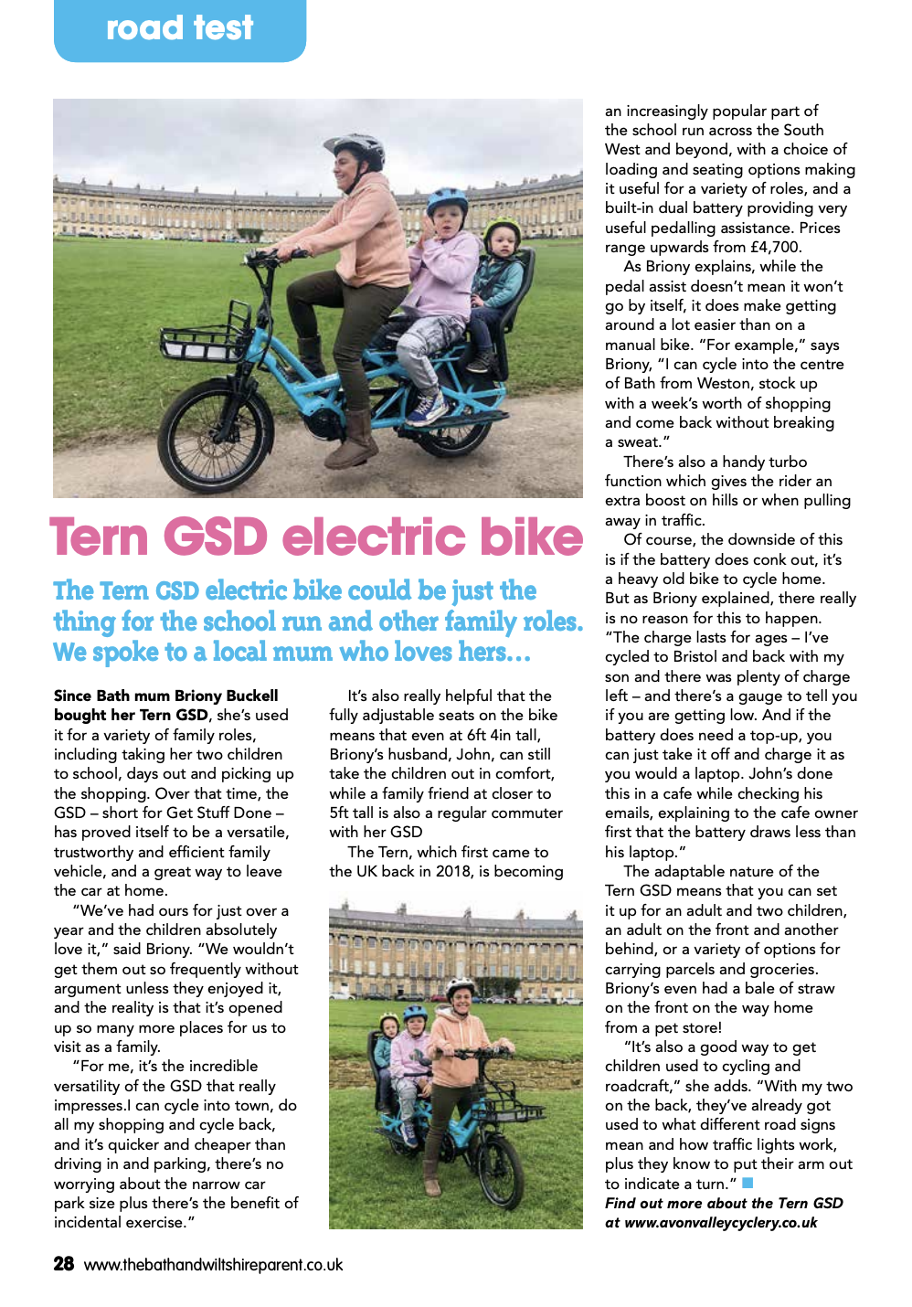 2022.03.08 - Tern GSD electric bike - The Bath and Wiltshire Parent