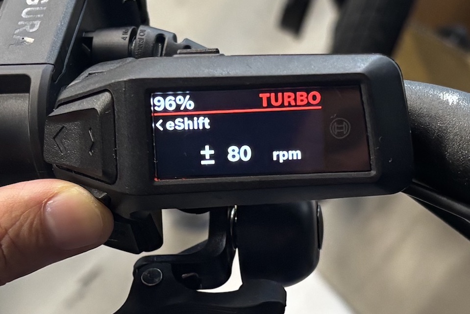 Adjusting the cadence on TRP eShift on the Tern HSD P10e/P10e Sport