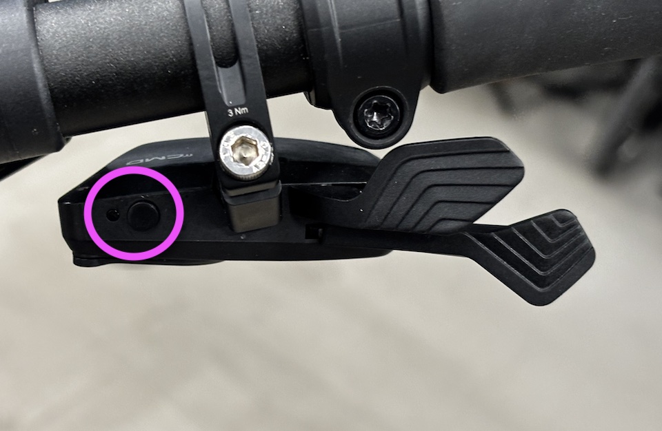 Mode button on TRP shifter
