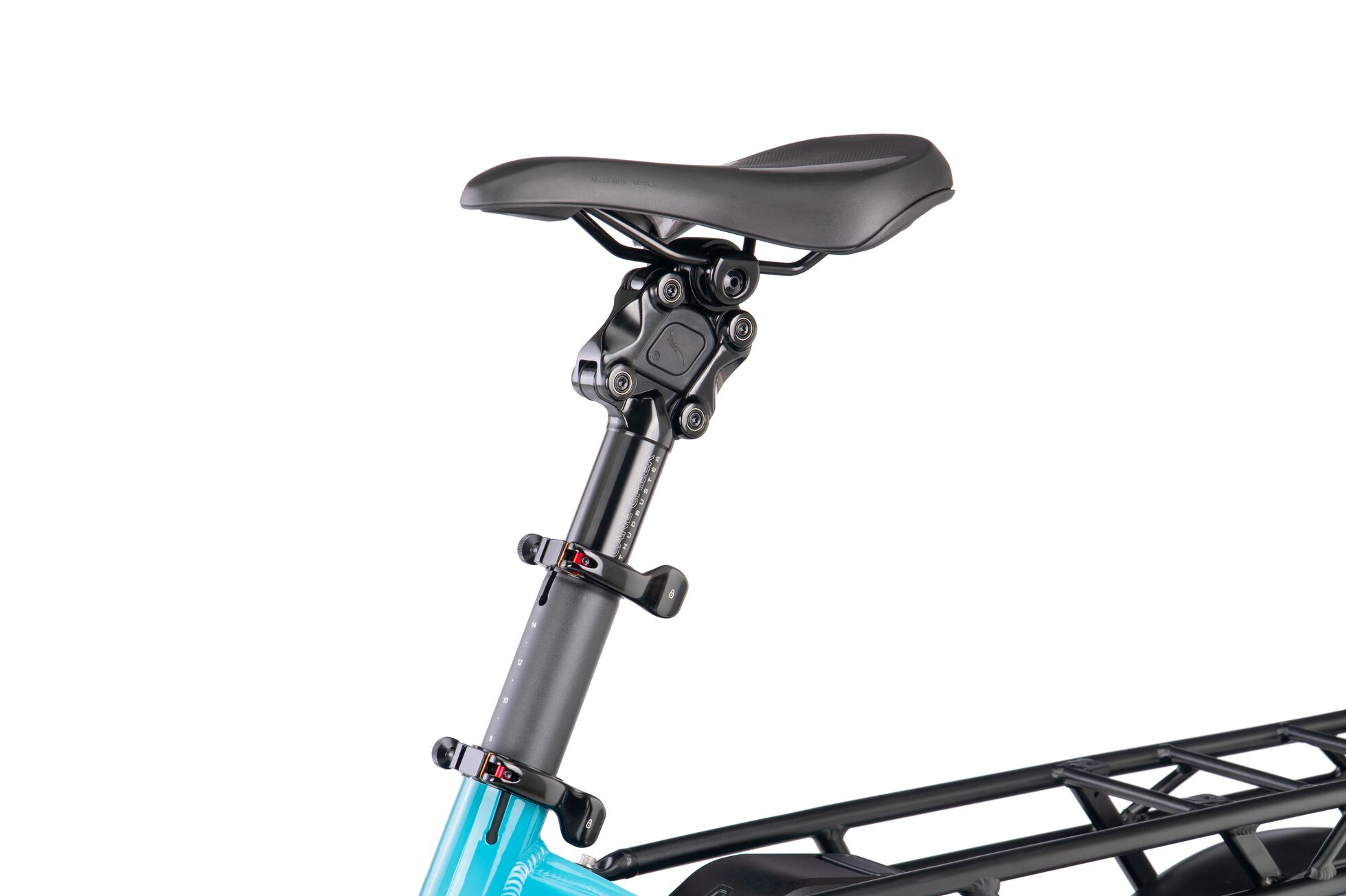 suspension seat post on GSD beetle blue bike