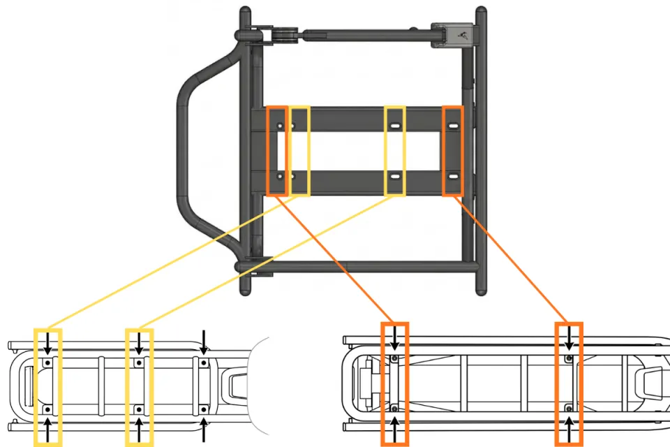 tern clubhouse mini gen 2 passenger bars mounting holes