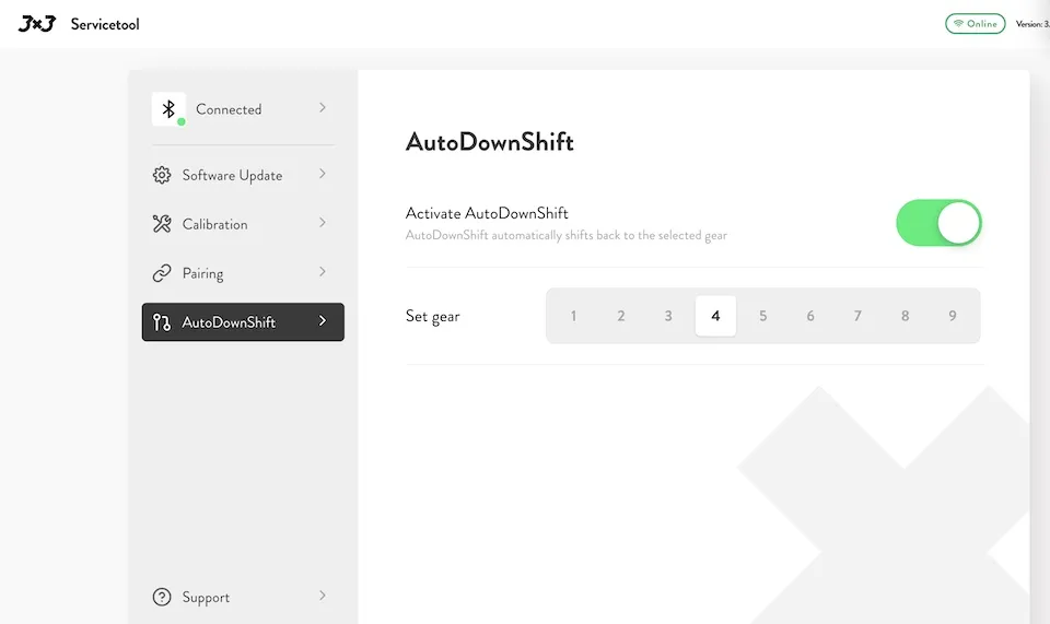 AutoDownShift tab