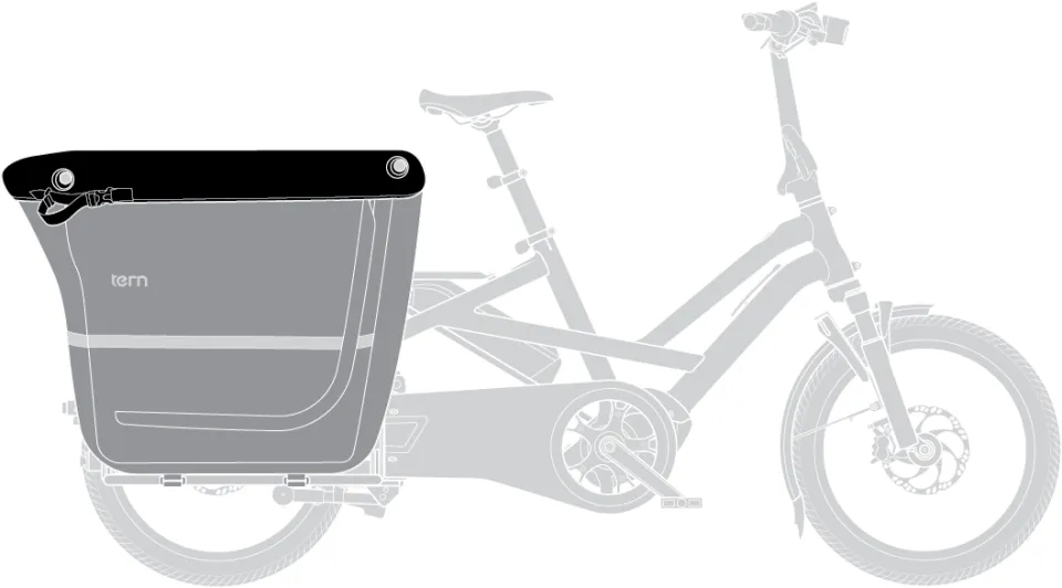 cargo lid gen 2 for the tern storm box waterproof bike bucket