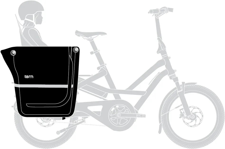 storm box mini waterproof bike bucket for tern cargo bikes