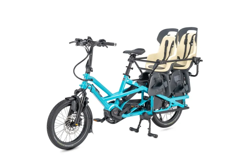 Clubhouse Gen 4 with 2 child seats on GSD cargo bike
