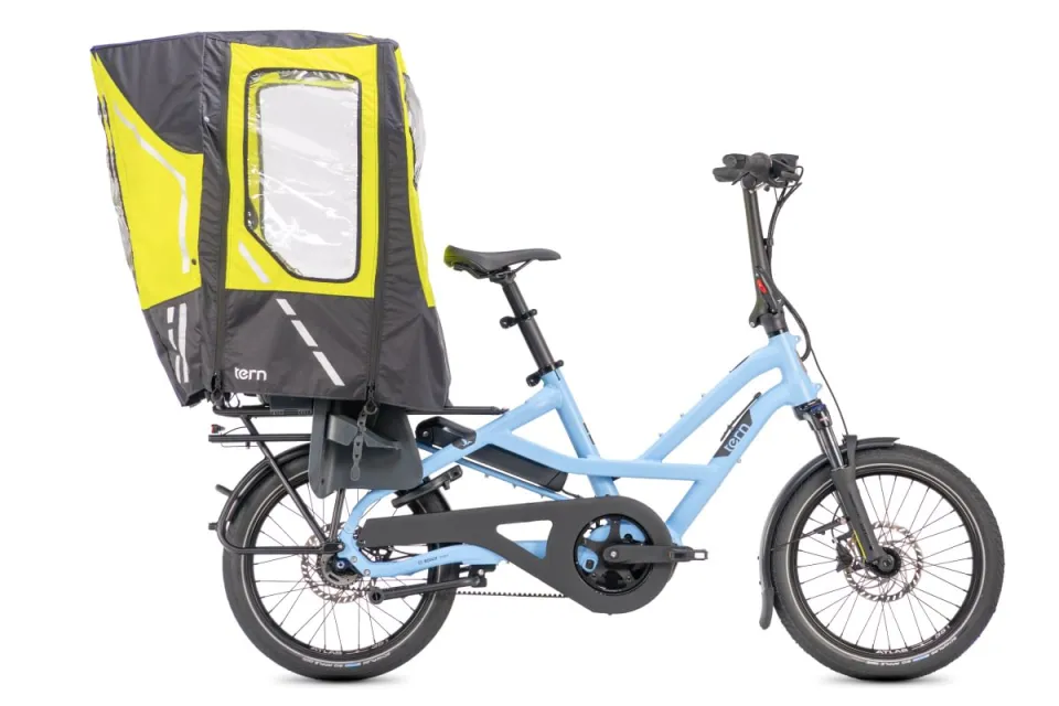 Rain Shield Mini waterproof cover on the HSD ebike